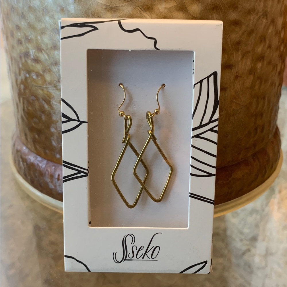 Sseko Gold Geometric Earrings